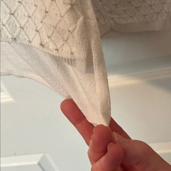 Elle Cream Textured Crew Neck Sweater - Picture 5 of 6